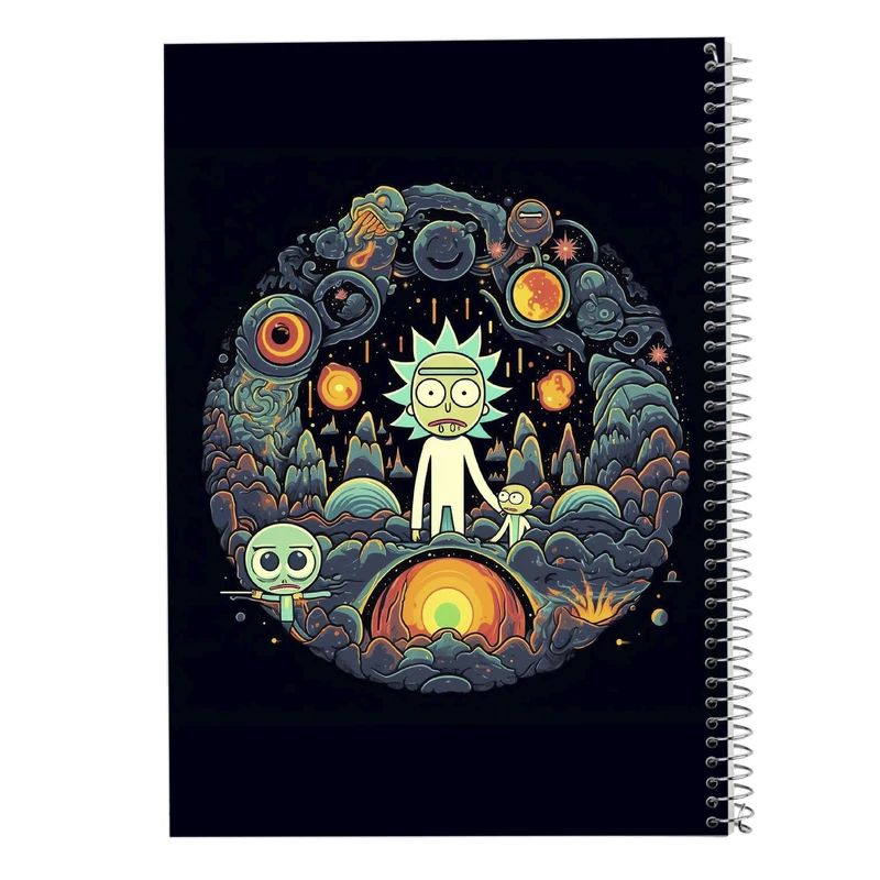 دفتر مشق 100 برگ مدوپد مدل ریک اند مورتی rick&morty کد DF10819