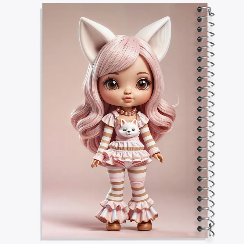 دفتر مشق 100 برگ خندالو طرح دخترانه کد F6269