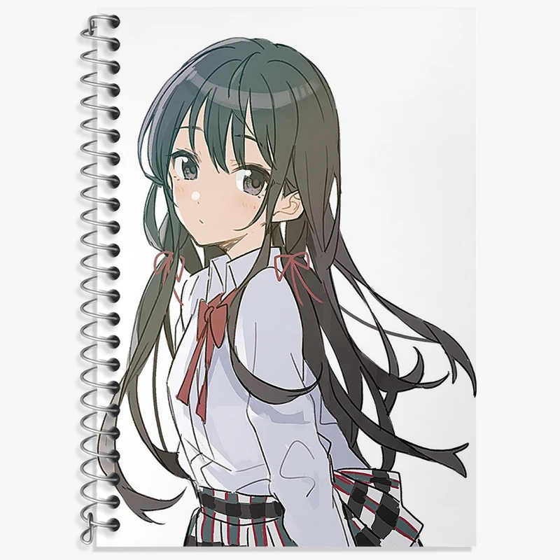 دفتر زبان 50 برگ خندالو مدل سه خط طرح یوکینو انیمه جوانی کمدی رومانتیک من کد 32533