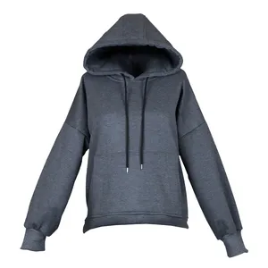 هودی زنانه مدل دورس رنگ ذغالی