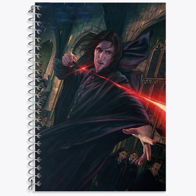 دفتر زبان 50 برگ خندالو مدل دو خط طرح اسنیپ هری پاتر کد F2458