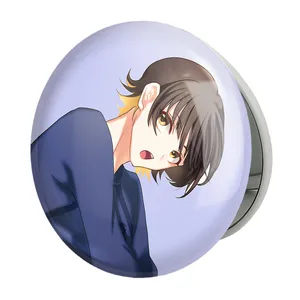 آینه جیبی خندالو طرح مگورو انیمه بلو لاک Blue Lock مدل تاشو کد 24378 