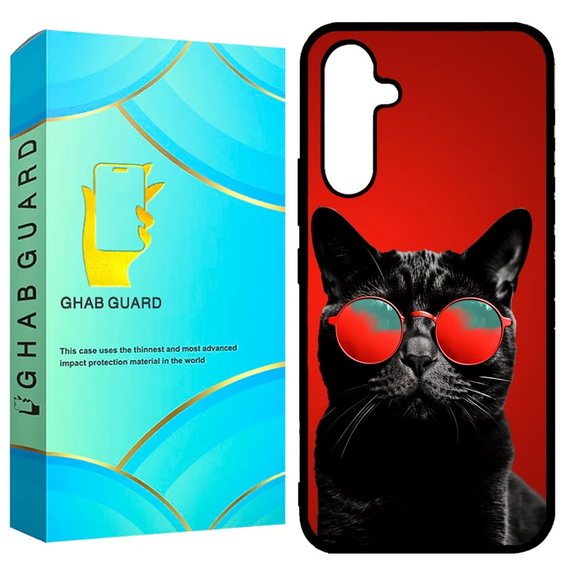 کاور قاب گارد طرح گربه مدل GCHPA54 مناسب برای گوشی موبایل سامسونگ Galaxy A54 5G