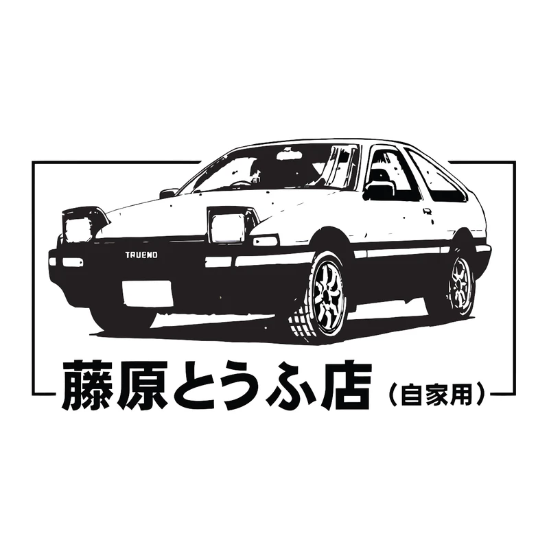 برچسب لپ تاپ پویا مارکت طرح ماشین ژاپنی کد 3005