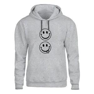 هودی مردانه مدل دو صورت کد 23 Z رنگ طوسی