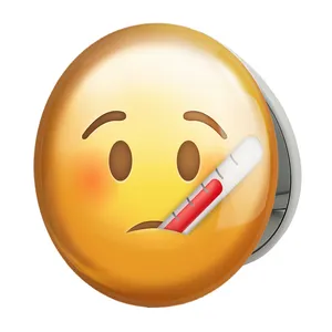آینه جیبی خندالو طرح ایموجی مدل تاشو کد 24651 