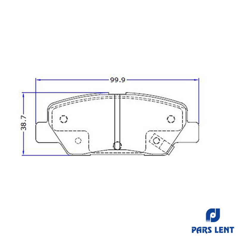 لنت ترمز عقب لنت پارس مدل 80135 مناسب برای رانا