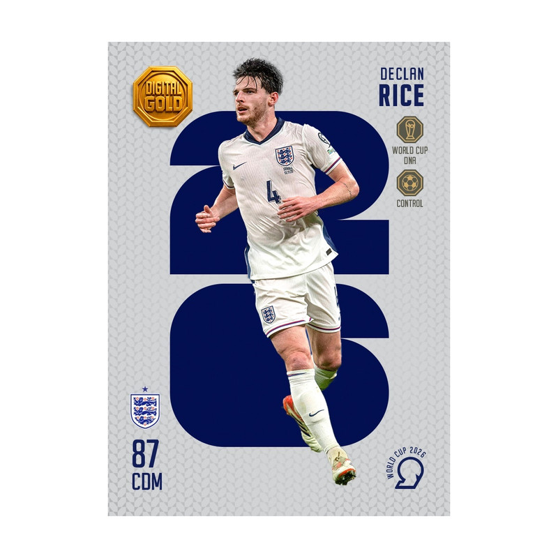 شمش طلای دیجیتال 18 عیار سوت مدل رایس RICE طرح کارت فوتبالی جام جهانی 2026 کد SO10143026