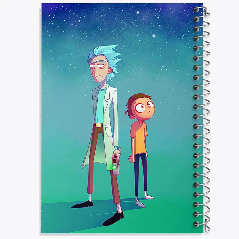 دفتر نقاشی 50 برگ خندالو مدل انیمیشن ریک و مورتی Rick and Mort کد 26390