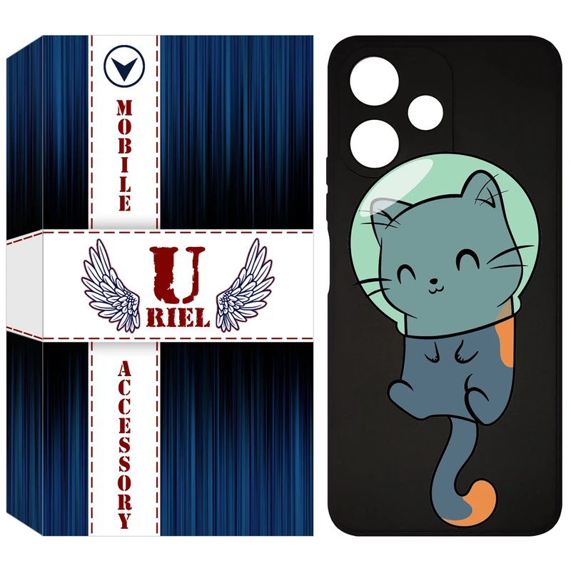 کاور یوریل مدل KSH کد 61 طرح گربه مناسب برای گوشی موبایل شیائومی Redmi 12 5G / Redmi Note 12R / Poco M6 Pro 5G