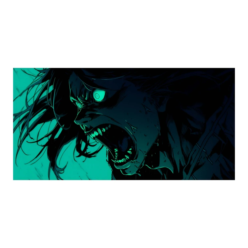 استیکر لپ تاپ و موبایل مدل انیمه طرح حمله به تایتان ارن یگر Attack on Titan Eren Yeager کد 4286