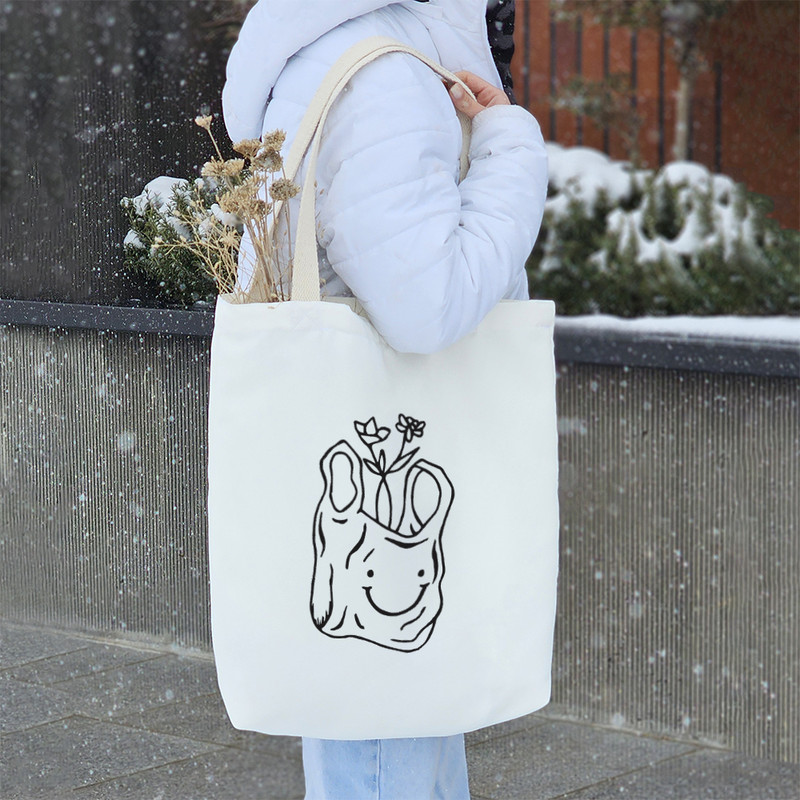 ساک خرید پارچه ای خندالو طرح کیسه گل مدل توت بگ کد 6794