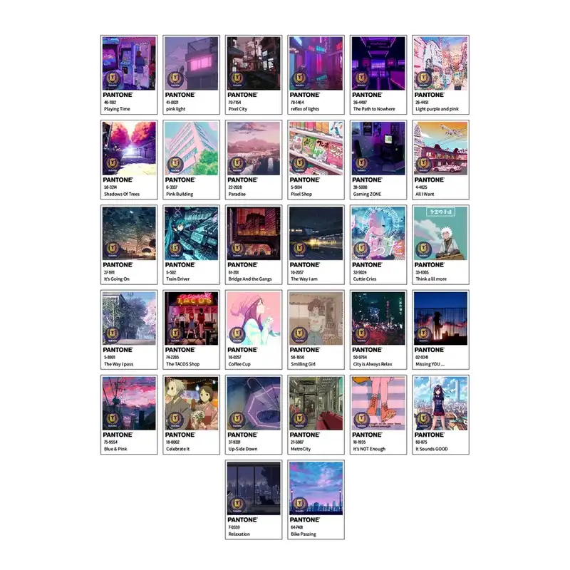 استیکر کالامیکس مدل انیمه پنتون مجموعه 32 عددی