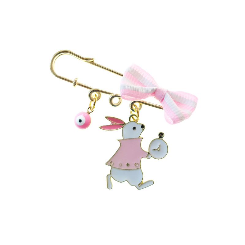 سنجاق سینه دخترانه مدل خرگوش آلیس در سرزمین عجایب