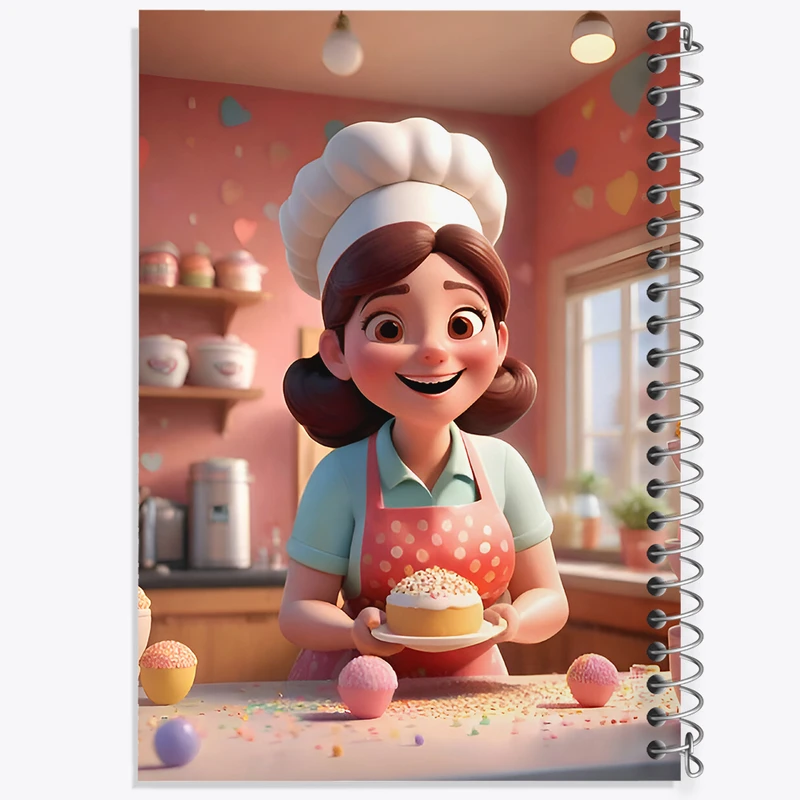 دفتر شطرنجی 50 برگ خندالو طرح شیرینی پز کد F6521