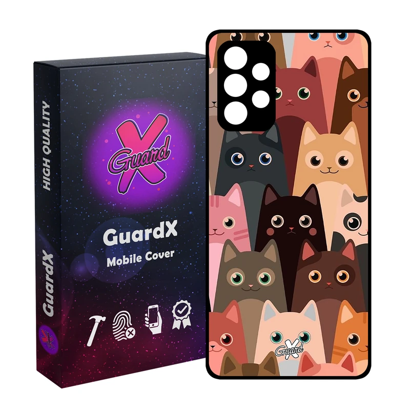 کاور گارد ایکس طرح Cat مدل Glass10067 مناسب برای گوشی موبایل سامسونگ Galaxy A32 4G
