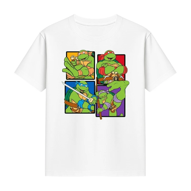 تی‌شرت آستین کوتاه دخترانه مدل لاکپشت های نینجا کد p1 