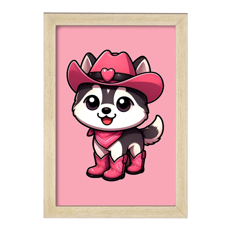 تابلو خندالو مدل سگ بانمک کد F7753