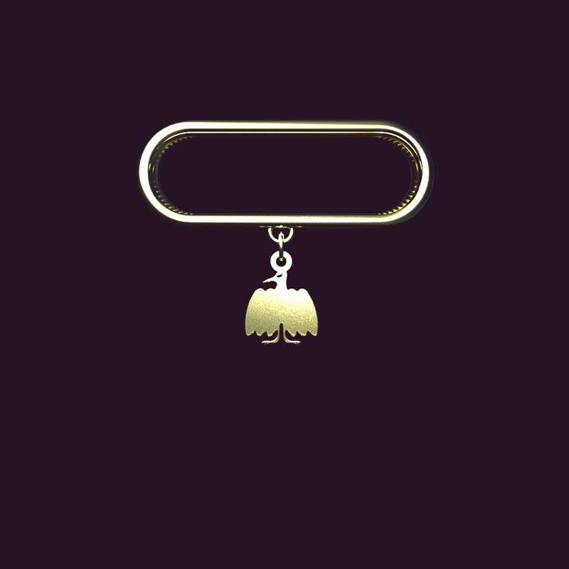 آویز ساعت طلا 18 عیار زنانه مدوپد مدل عقاب کد SB1-1015