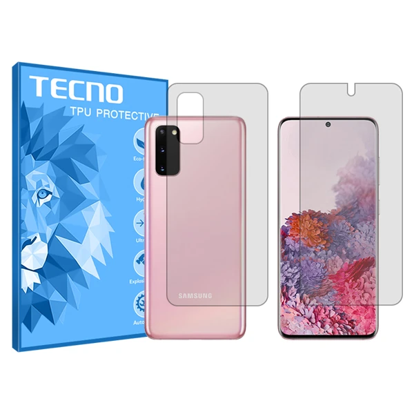 محافظ صفحه نمایش تکنو مدل HyGEL مناسب برای گوشی موبایل سامسونگ Galaxy S20 به همراه محافظ پشت گوشی