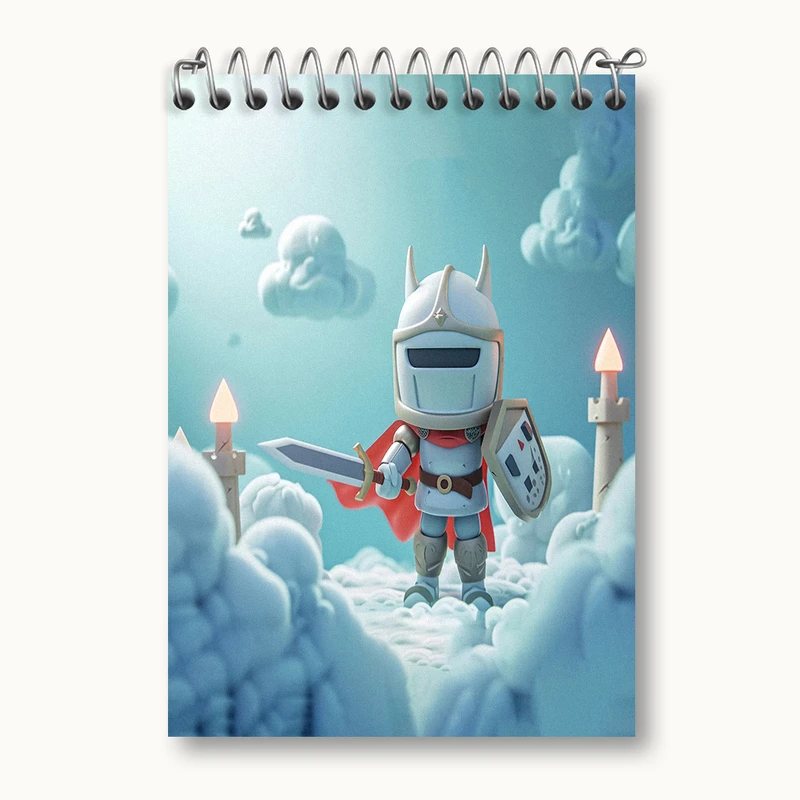 دفتر یادداشت 50 برگ خندالو طرح شوالیه کیوت کد N2264