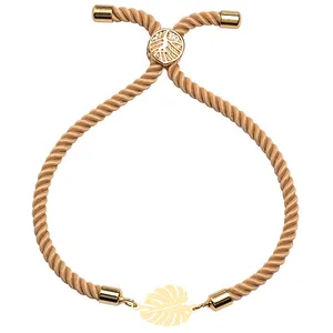 دستبند طلا 18 عیار دخترانه کرابو طرح برگ انجیر مدل Krd1666