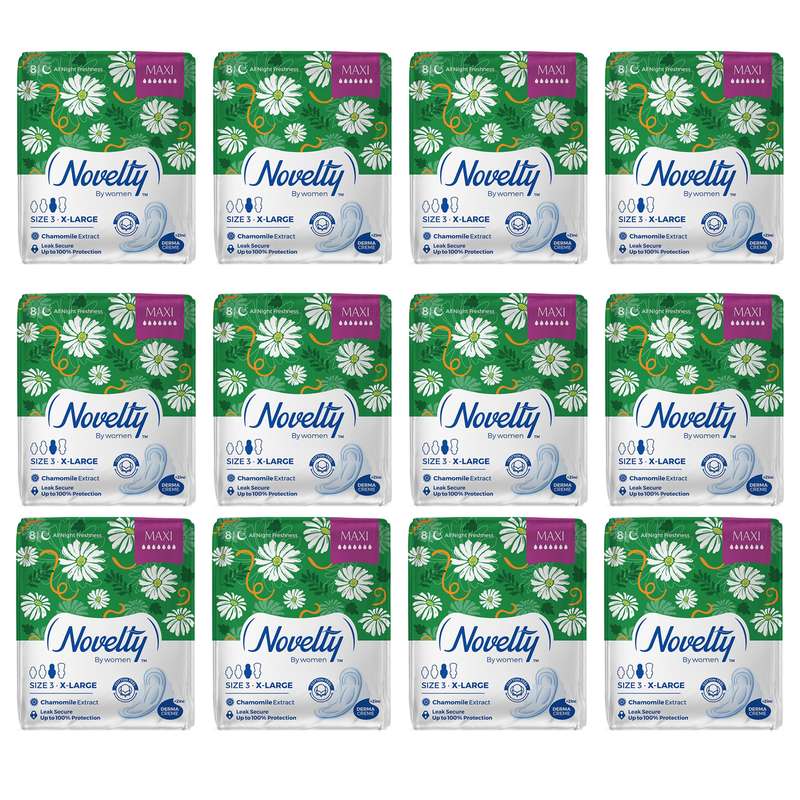 نوار بهداشتی ناولتی مدل Maxi مجموعه 12 عددی