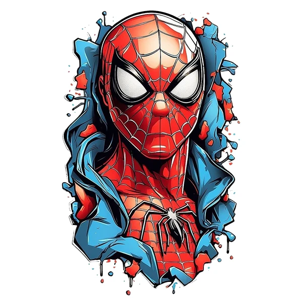  استیکر پارچه و لباس پاد آفرین طرح مرد عنکبوتی کد 924