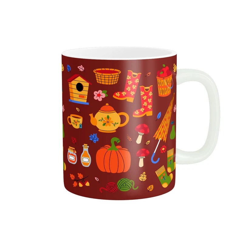 ماگ پادآفرین طرح تم پاییزی کد PM693