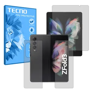 Tecno Resistant model Matte screen protector suitable for Samsung Galaxy Z Fold 3 mobile phone along with back protector