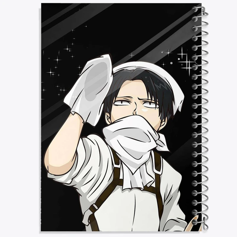 دفتر شطرنجی 50 برگ خندالو طرح لیوای انیمه اتک آن تایتان Attack on Titan کد 18560