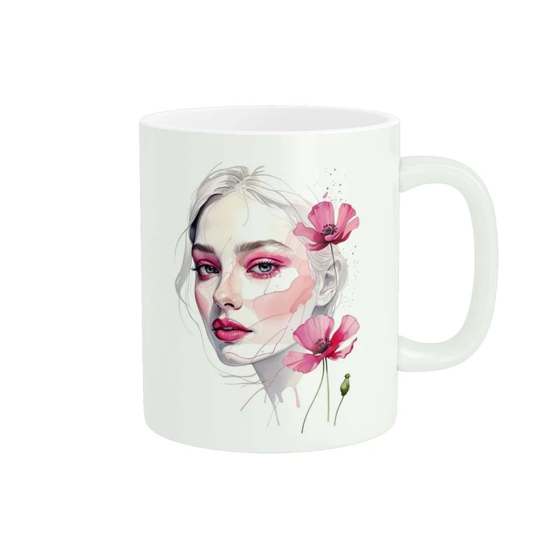ماگ پادآفرین مدل نقاشی زن کد 026