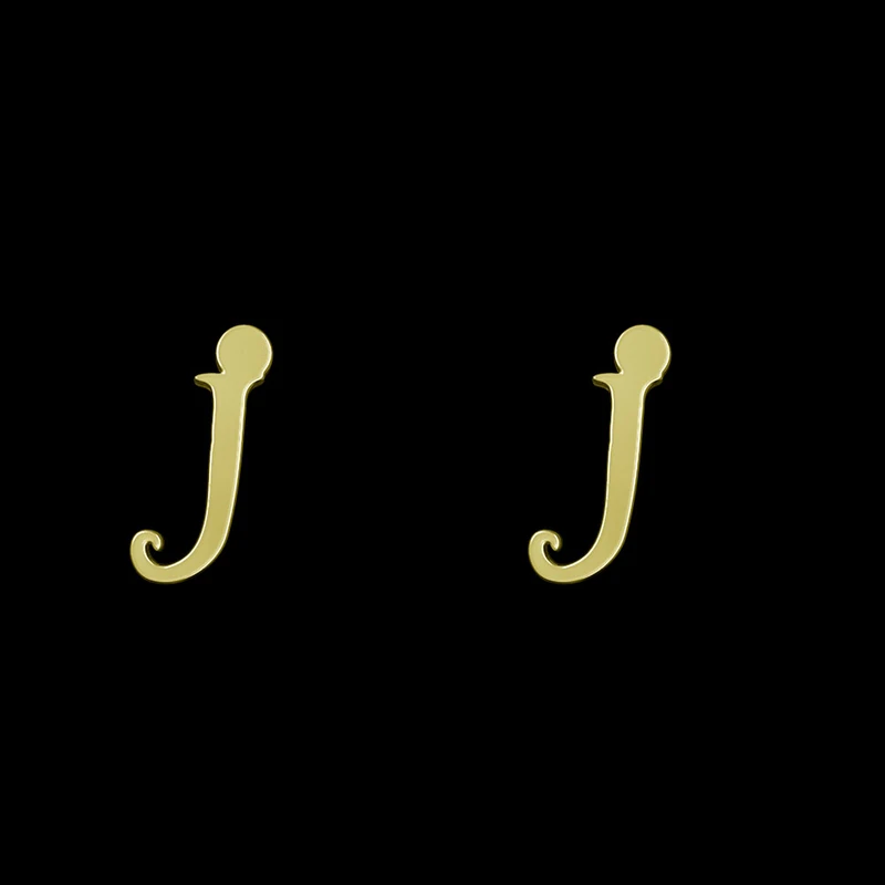 گوشواره طلا 18 عیار زنانه مدوپد مدل حرف J کد GA1-17052