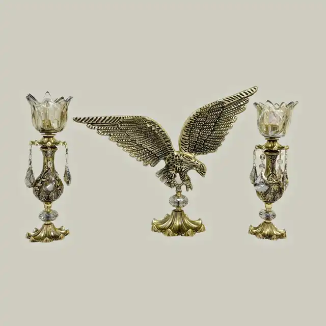 جاشمعی برنجی مدل پایه نخل102813