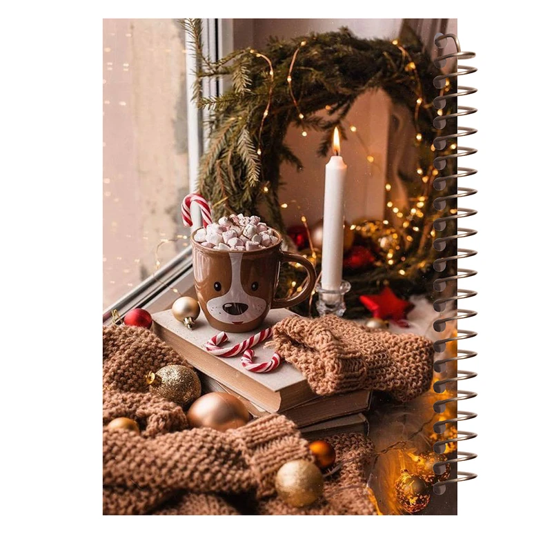 دفترچه یادداشت 100 برگ طرح کریسمس کد O177