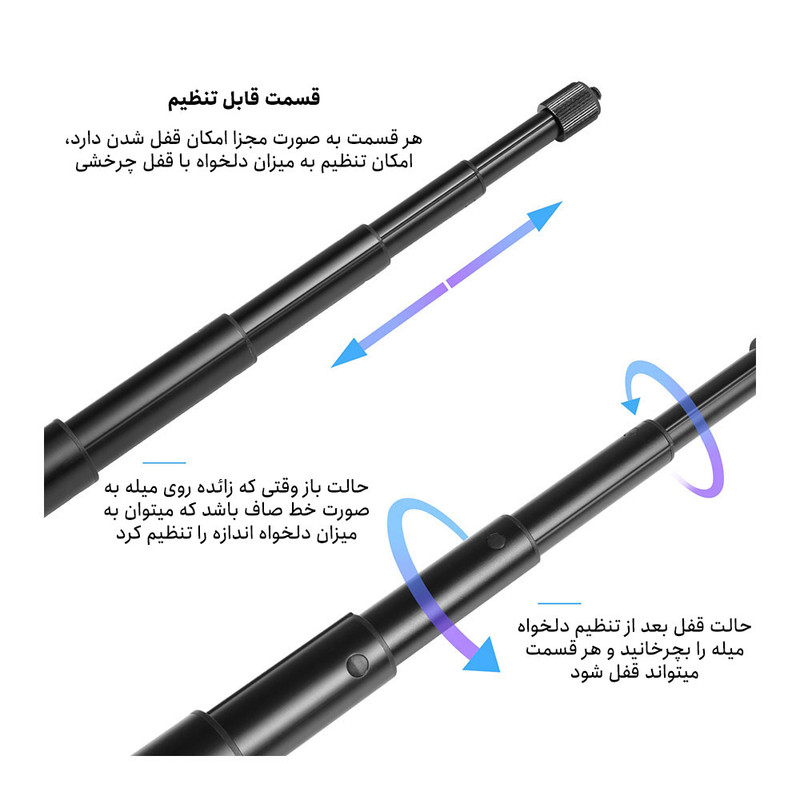 براکت و مونوپاد پلوز مدل Cycling Bracket مناسب برای دوربین های ورزشی