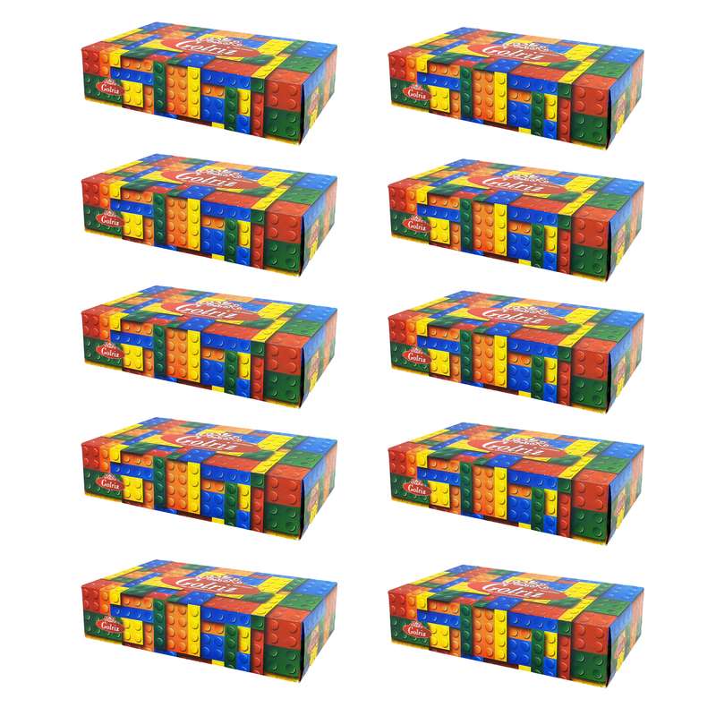دستمال کاغذی 100 برگ گلریز مدل لگو مجموعه 10 عددی