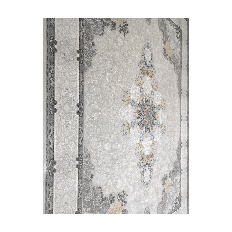 قیمت و خرید فرش ماشینی مشهد کد 806002 زمینه نقره ای