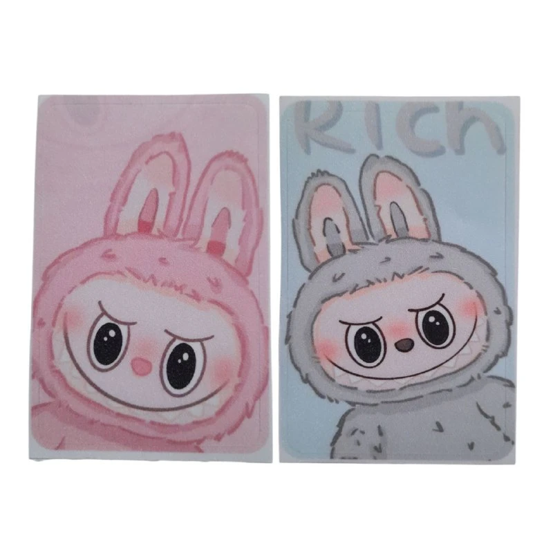 استیکر کارت طرح لبوبو کد mn01 بسته 2 عددی