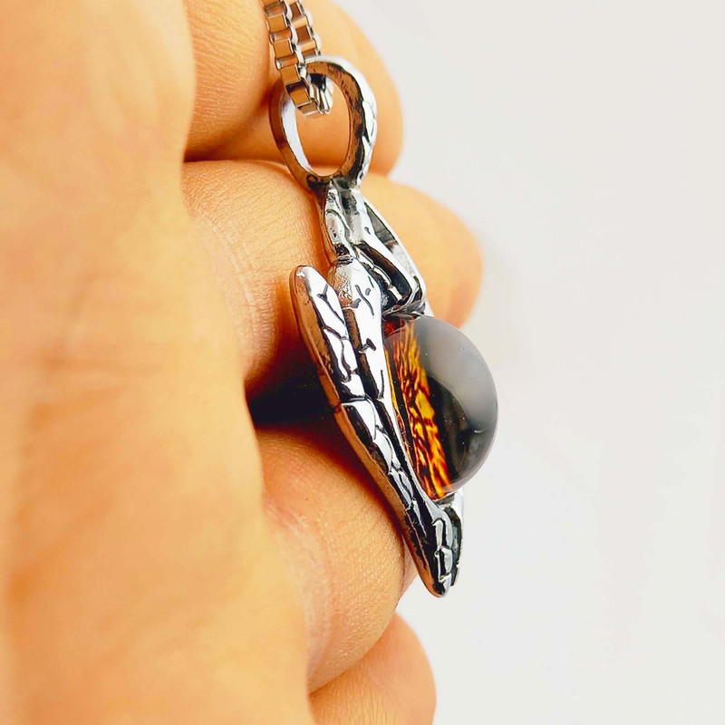 گردنبند مردانه طرح چشم مدل اسکال کد 724GAM گردنبند مردانه طرح چشم مدل اسکال کد 724GAM