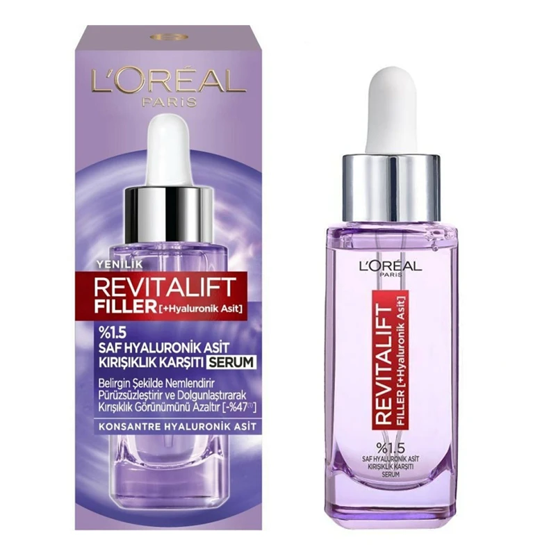سرم ضد چروک لورآل مدل revitalift filler hyaluronik asit حجم 30 میلی لیتر