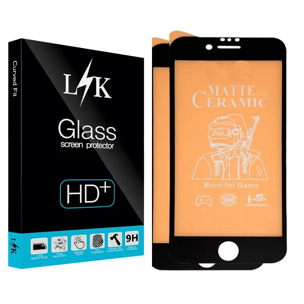 محافظ صفحه نمایش مات ال کی مدل +HD مناسب برای گوشی موبایل اپل Iphone 6/ 7/ 8 بسته دو عددی
