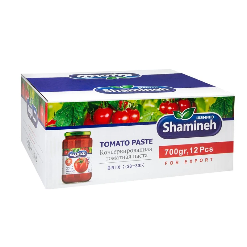 رب گوجه فرنگی غليظ شده شامينه - 700 گرم بسته ١٢ عددی