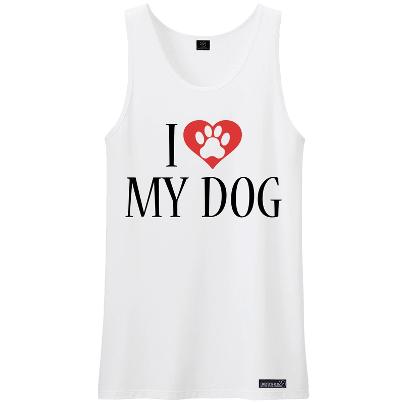 تاپ مردانه 27 مدل I Love My Dog کد MH48