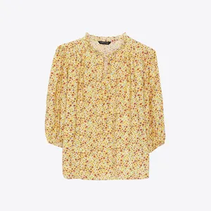 بلوز آستین سه ربع زنانه ال سی وایکیکی مدل یقه دلبری