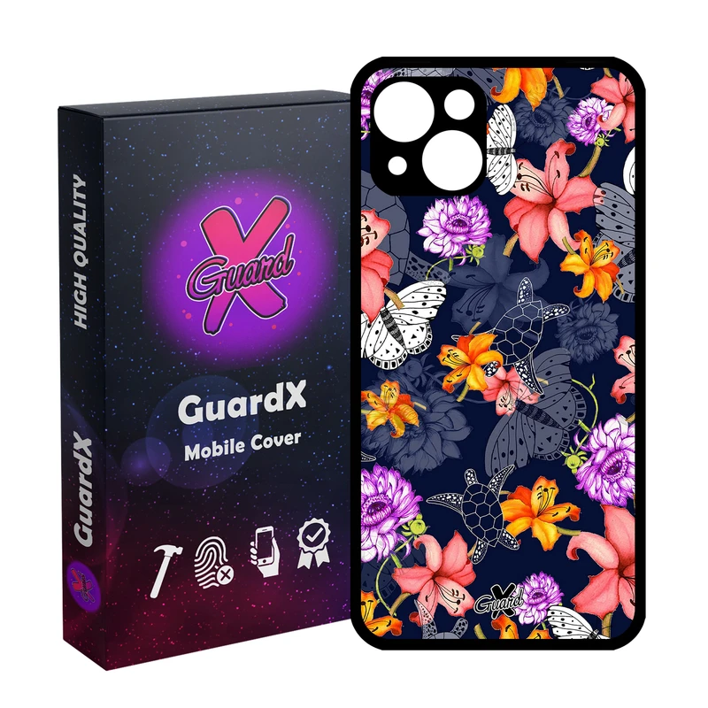 کاور گارد ایکس طرح گل مدل Glass10207 مناسب برای گوشی موبایل اپل iPhone 13