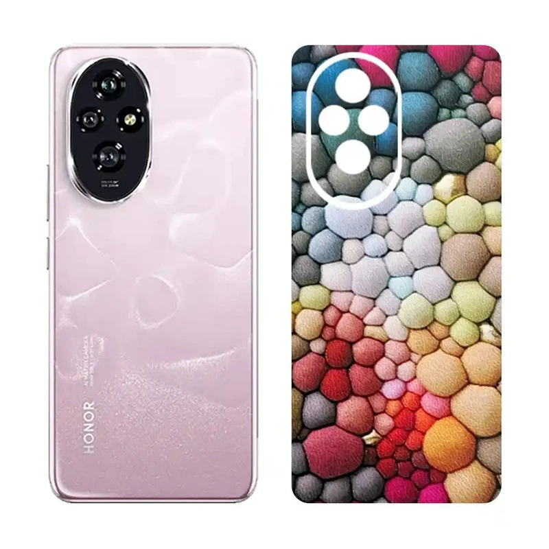 برچسب پوششی ریمکس مدل Cover طرح سنگ رنگی مناسب برای گوشی موبایل آنر 200