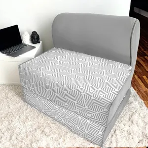 مبل تختخواب شو یک نفره نوپه هوم طرح هندسی مدل E2042
