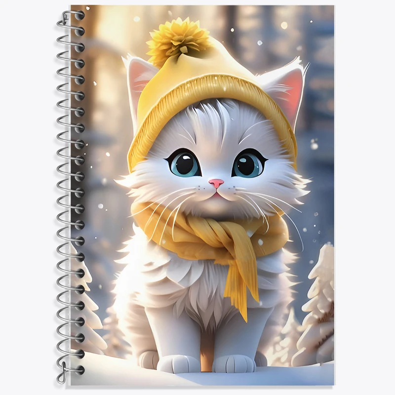 دفتر نت موسیقی 50 برگ خندالو طرح گربه کیوت کد F7275