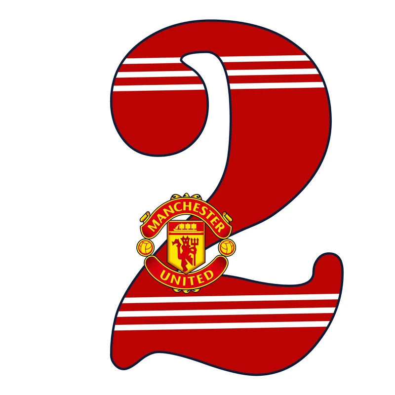  استند رومیزی تولد مدل عدد 2 طرح منچستر یونایتد کد 1905